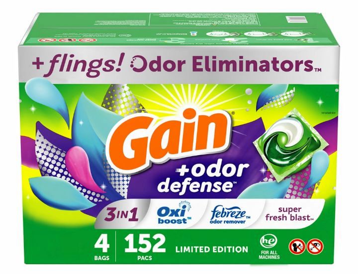 Gain Flings Liquid Detergent Super Blast Scent (152 ct.)