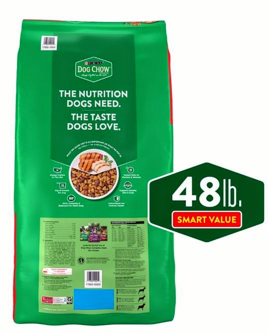 Purina Dog Chow Complete Adult Dry Dog Food, Chicken Flavor (48 lbs.)