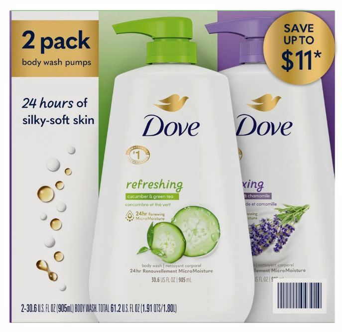 Dove Refresh Relax Body Wash (30.6 fl. oz., 2 pk.)