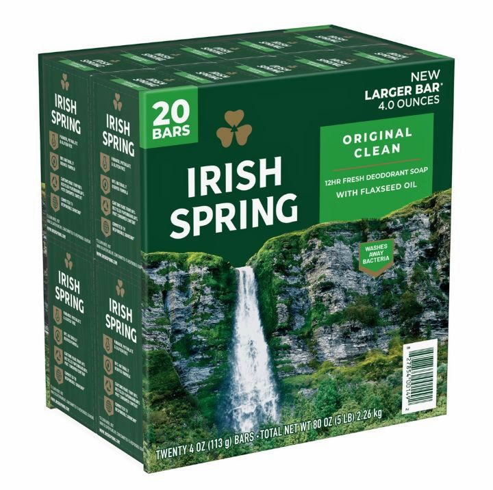 Irish Spring Bar Soap, Original Clean (4 oz., 20 ct.)