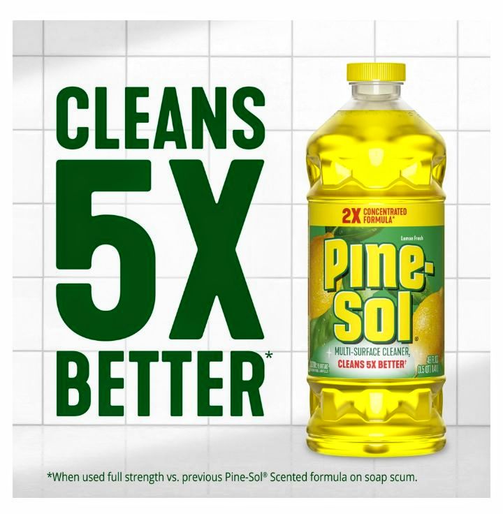 Pine-Sol 2X Concentrated Multi-Surface Cleaner, Lemon Scent (60 fl. oz., 2 pk.)