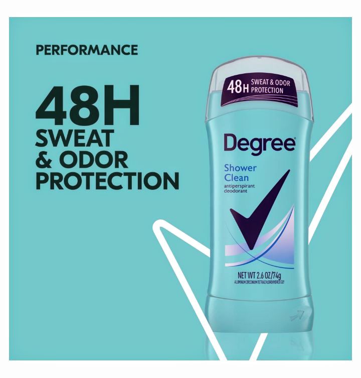 Degree Antiperspirant Deodorant, Shower Clean (2.6 oz., 5 pk.)