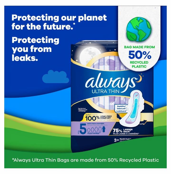 Always Ultra Thin Unscented Size 5 (72 ct.)