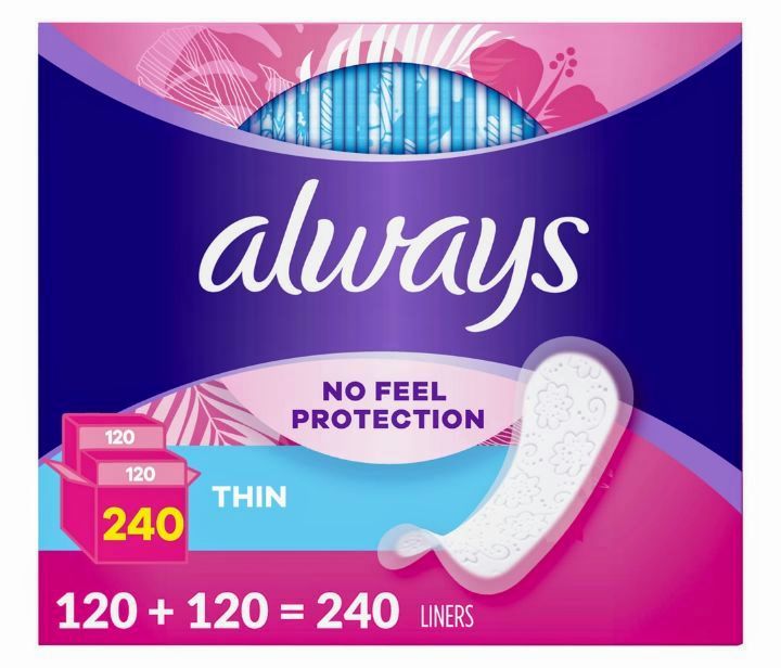 Always Daily Thin Liners, Unscented - Regular (240 ct.)