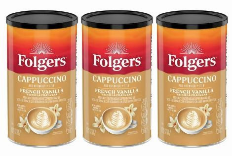 Folgers French Vanilla Flavored Cappuccino Mix (3 pack 16 oz)