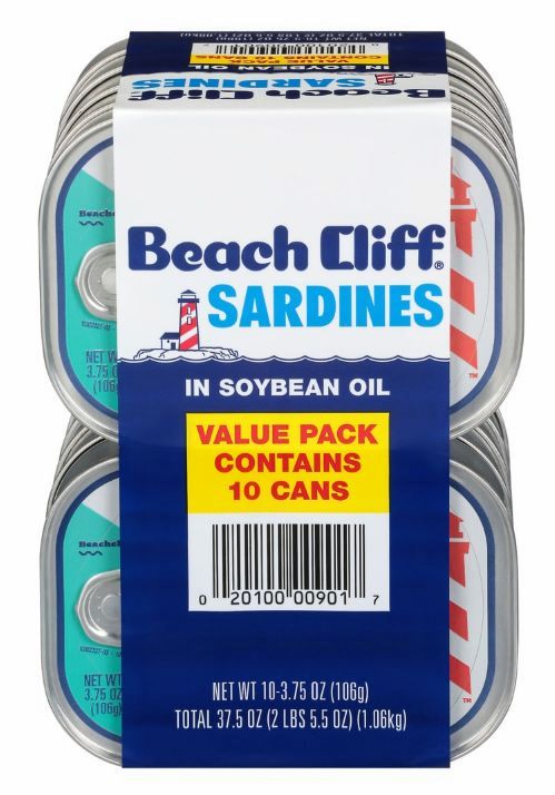 Beach Cliff Sardines in Soybean Oil (3.75 oz., 10 ct.)