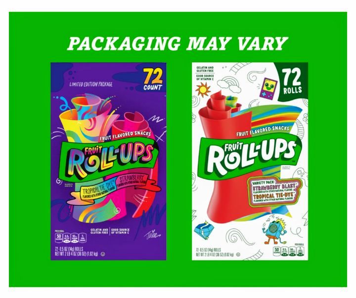 Fruit Roll-Ups Fruit Snacks Variety Pack (0.5 oz., 72 pk.)