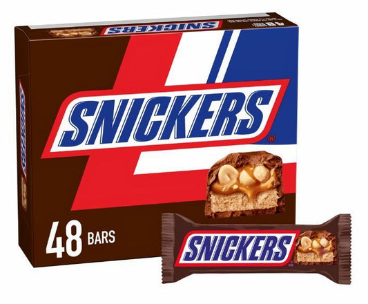 Snickers Milk Chocolate Candy Bars, Full Size, 1.86 oz., 48 pk.