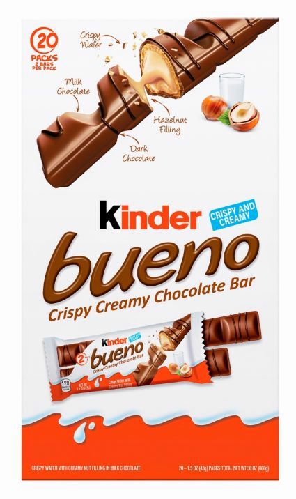 Kinder Bueno Chocolate Bars, 1.5 oz., 20 pk.